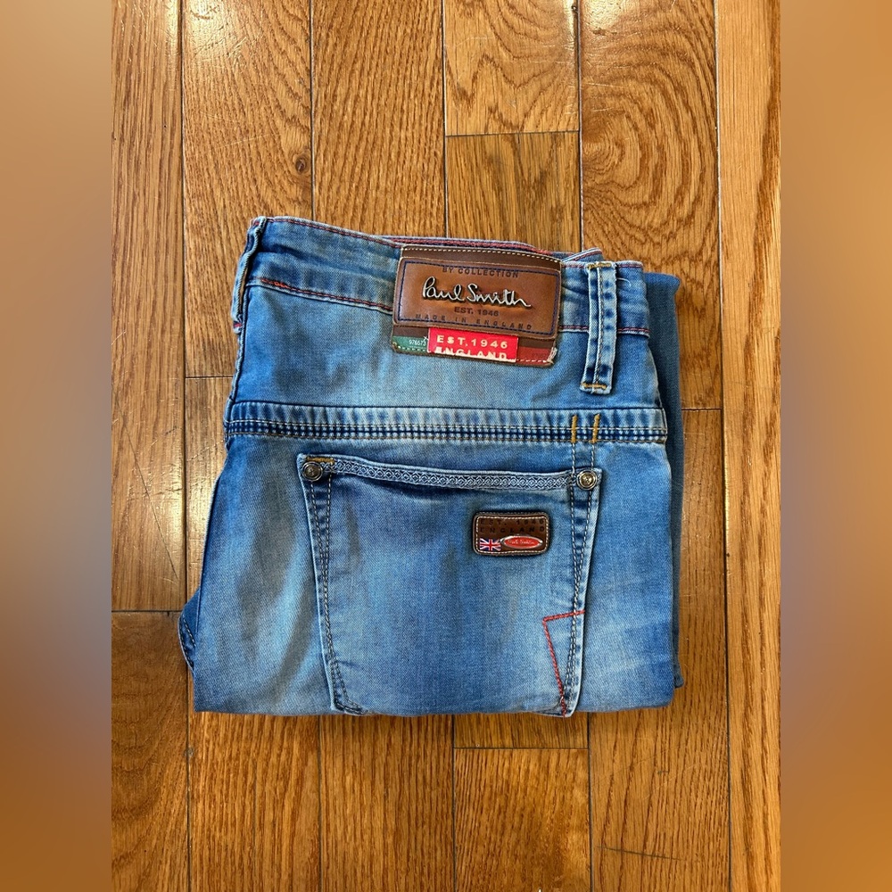Paul Smith Jeans Pants Mens Straight Leg Jeans Blue Size 36 Lightweight - Picture 2 of 12